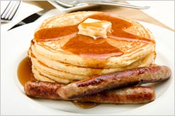 Breakfastpancakessausage